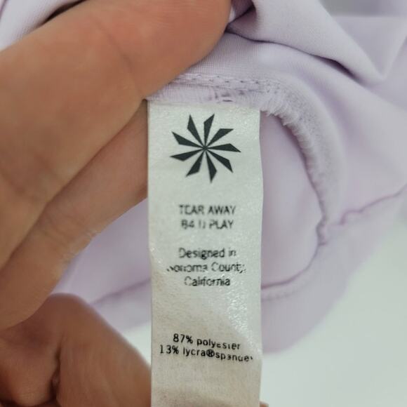 Athleta Lightweight Quarter Zip Pullover Long Sleeve Top in Lavender Size Medium - Picture 3 of 4